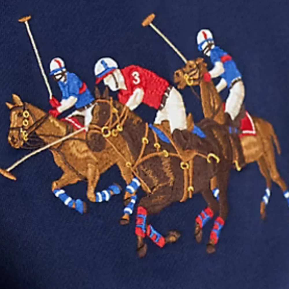 Polo Ralph Lauren Boys Triple Pony Fleece Hoodie Embroidered Preppy Classic Warm